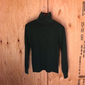 Vintage Skyr Dark Green Cotton Turtleneck